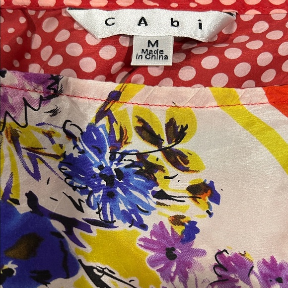 CAbi ❤️💛💜Colorful Floral Women's Blouse - Picture 3 of 3
